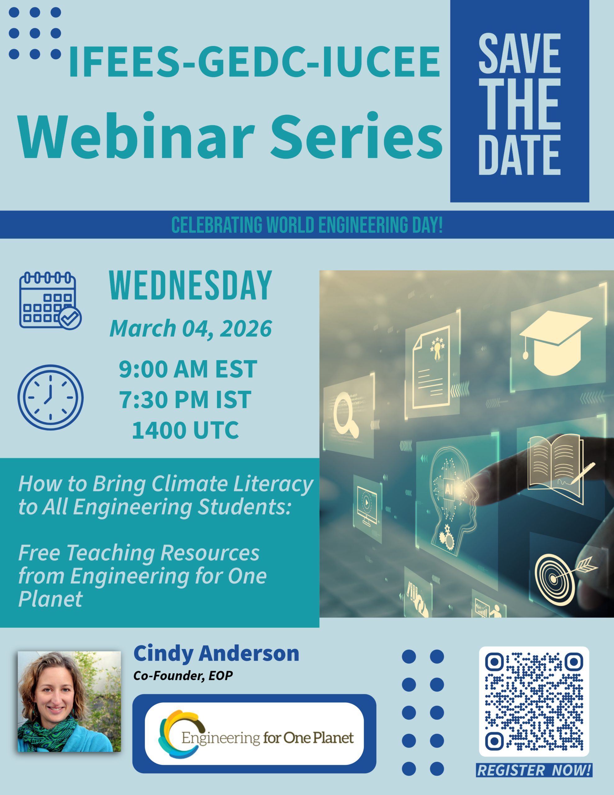 How to Bring Climate Literacy to All Engineering Students: Free Teaching Resources from Engineering for One Planet